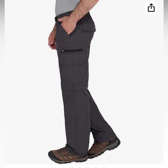 NWT B.C clothing men’s gray convertible pants/shorts cargo XXL/30 - Picture 5 of 14